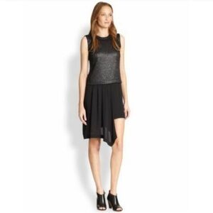 BcbgMaxAzria dress XXS black Juliane black cocktail  sleeveless assymetrical